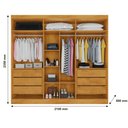 Ver imagem 4 de Guarda Roupa Oslo 6 Portas 6 Gavetas com Espelho Mdf - Mademarcs