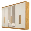 Ver imagem 2 de Guarda Roupa Oslo 6 Portas 6 Gavetas com Espelho Mdf - Mademarcs