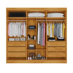 Guarda Roupa Oslo 6 Portas 6 Gavetas com Espelho Mdf - Mademarcs - 3