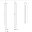 Ver imagem 3 de Puxador Concha Embutir 300mm Cavidade Quadrada Aço Inox Escovado Ixe Pado