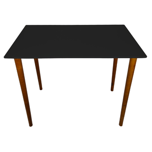 Mesa Aparador Escrivaninha Retangular Preto MDF Pé Palito Altura 75cm
