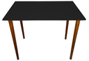 Ver imagem 1 de Mesa Aparador Escrivaninha Retangular Preto MDF Pé Palito Altura 75cm