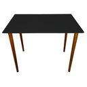 Ver imagem 1 de Mesa Aparador Escrivaninha Retangular Preto MDF Pé Palito Altura 75cm