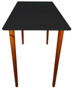 Ver imagem 3 de Mesa Aparador Escrivaninha Retangular Preto MDF Pé Palito Altura 75cm