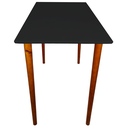 Ver imagem 3 de Mesa Aparador Escrivaninha Retangular Preto MDF Pé Palito Altura 75cm