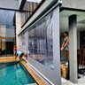 Toldo Cortina Cinza c/ visor - 3,30m x 1,90m - kit completo - 3