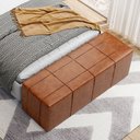 Ver imagem 2 de Puff Decorativo Living Sala de Estar 140 cm Roma W01 Couríssimo Camel - Lyam Lyam Decor