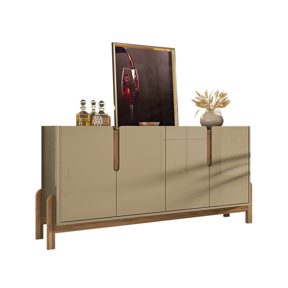 Buffet Aparador 170cm 4 Portas Lizz Casa D Champagne/cedro - 7