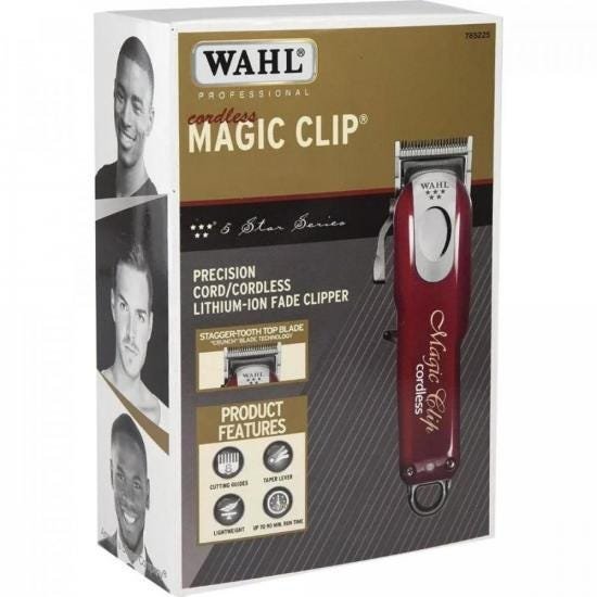 Aparador Cabelo Magic Clip Cordless Prata/vermelha Wahl - 3