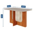 Ver imagem 3 de Conjunto Mesa Louise 1,30 com 4 Cadeiras Paola Wood Cinamomo/off/mad/joli