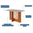 Ver imagem 4 de Conjunto Mesa Louise 1,30 com 4 Cadeiras Paola Wood Cinamomo/off/mad/joli