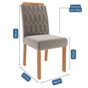 Ver imagem 6 de Conjunto Mesa Louise 1,30 com 4 Cadeiras Paola Wood Cinamomo/off/mad/joli