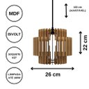 Ver imagem 6 de Luminária Teto tipo Pendente DALLAS MDF - Completa