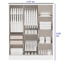 Ver imagem 3 de Guarda Roupa San Marino 3P BRANCO C/ Espelho Maxel