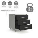 Ver imagem 4 de Gaveteiro de Aço 3 Gavetas com Rodízios com Chave