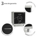 Ver imagem 5 de Gaveteiro de Aço 3 Gavetas com Rodízios com Chave Preto para Escritório Cinza