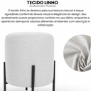 Ver imagem 4 de Kit 02 Puff Siena 45cm Decorativo Puffe Banqueta Tecido Linho