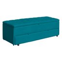 Ver imagem 5 de Calçadeira Baú Sapateira Casal Queen 160cm Ayla Suede Capitonê - Estopar Ayla 160cm Suede Cappuccino