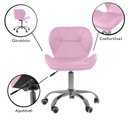 Ver imagem 3 de Cadeira Office Eiffel Slim Ajustável Base Giratória - Rosa + E-book