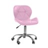 Cadeira Office Eiffel Slim Ajustável Base Giratória - Rosa - 1