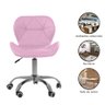 Cadeira Office Eiffel Slim Ajustável Base Giratória - Rosa - 4