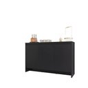 Ver imagem 2 de Buffet Moderno com Gaveta e Portas MDF Preto Madrid