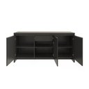 Ver imagem 5 de Buffet Moderno com Gaveta e Portas MDF Preto Madrid