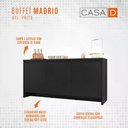Ver imagem 6 de Buffet Moderno com Gaveta e Portas MDF Preto Madrid