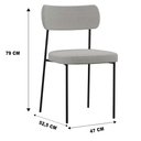 Ver imagem 3 de Kit 4 Cadeiras para Sala de Jantar e Cozinha Melissa em Aço Carbono