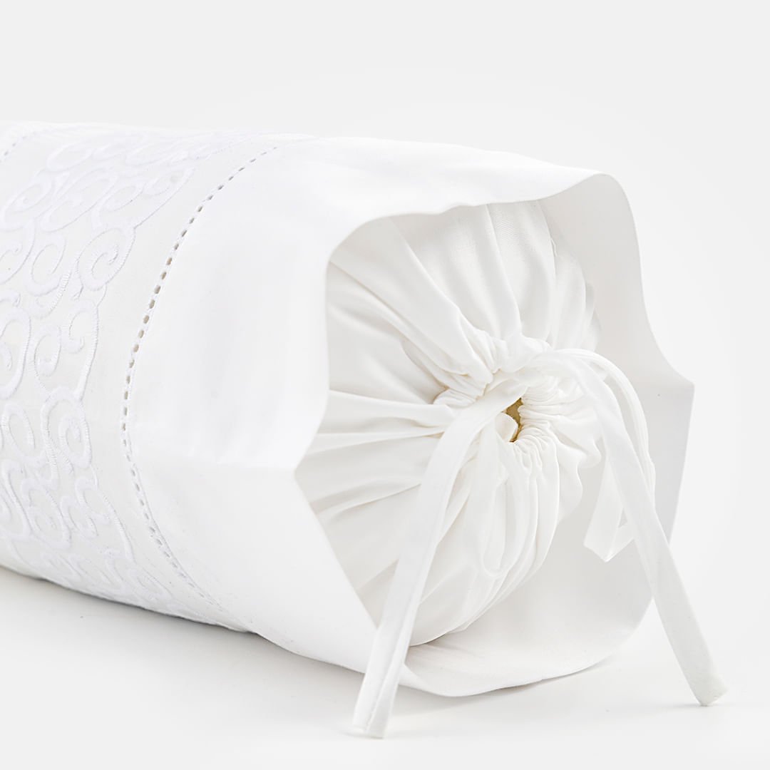 Capa para Rolo de Cama Splendor Branco Blue Gardenia - 2