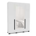 Ver imagem 2 de Guarda-Roupa Casal 4 Portas com Espelho Madrid Branco