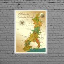 Ver imagem 1 de Quadro Decorativo Mapa Estrada Real 24x18cm:Madeira preta