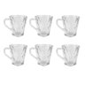 Conjunto 6 Xícaras de Chá com Pires 170ml Transparente Café - 1