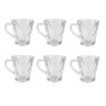 Conjunto 6 Xícaras de Chá com Pires 170ml Transparente Café - 1