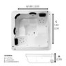 Spa Quadrado Nova Iorque Completo com Hidro em Acrílico - 2