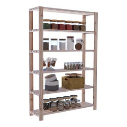 Estante Madeira Pinus para Sala Cozinha Lavanderia Escritóri Technox Marrom - 1