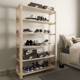 Estante Madeira Pinus para Sala Cozinha Lavanderia Escritóri Technox Marrom - 4