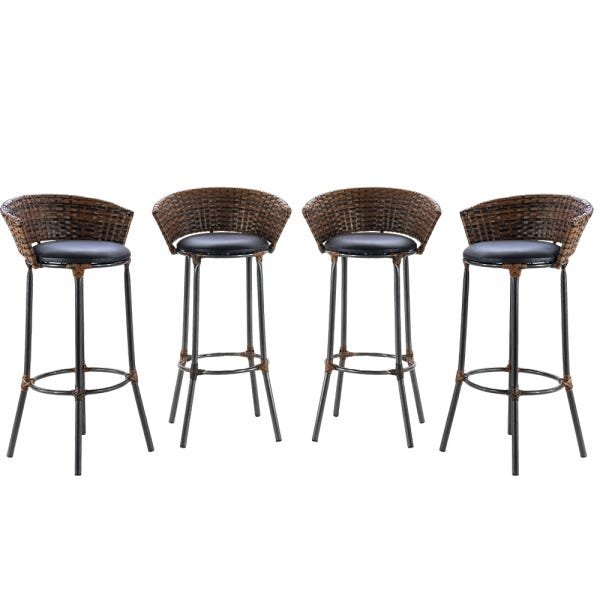 Conjunto de 4 Banquetas Charme para Área Gourmet, Bar, Balcão, Bancada, Varanda, Sacada Argila 02 - 1