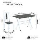 Ver imagem 3 de Conjunto de Mesa Sala de Jantar com 4 Cadeiras Lívia Branco/Preto