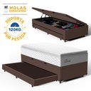 Ver imagem 3 de Cama Box Baú com Colchão de Molas Ensacadas Pillow Top Flora + Auxiliar Unique Solteiro 88cm