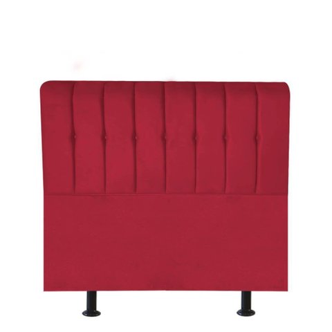 Cabeceira Estofada Kiara 100cm Solteiro Box Quarto Corino Vermelho - Gat Magazine