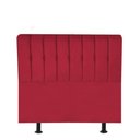 Ver imagem 1 de Cabeceira Estofada Kiara 100cm Solteiro Box Quarto Corino Vermelho - Gat Magazine
