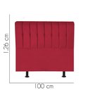 Ver imagem 2 de Cabeceira Estofada Kiara 100cm Solteiro Box Quarto Corino Vermelho - Gat Magazine
