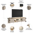 Ver imagem 3 de Rack Bancada Tv 85 Pol 239cm com Led Martan Tauari/off Flex L06 - Mpozenato