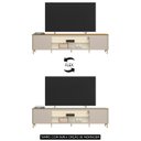 Ver imagem 5 de Rack Bancada Tv 85 Pol 239cm com Led Martan Tauari/off Flex L06 - Mpozenato