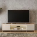 Ver imagem 7 de Rack Bancada Tv 85 Pol 239cm com Led Martan Tauari/off Flex L06 - Mpozenato