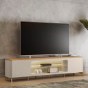 Ver imagem 2 de Rack Bancada Tv 85 Pol 239cm com Led Martan Tauari/off Flex L06 - Mpozenato
