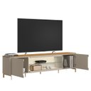 Ver mais imagens de Rack Bancada Tv 85 Pol 239cm com Led Martan Tauari/off Flex L06 - Mpozenato