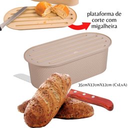 Porta pão com migalheira tear Plasutil ref.14918 - 2