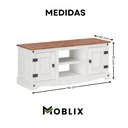 Ver imagem 4 de Rack 2 Portas em Madeira Maciça Branco